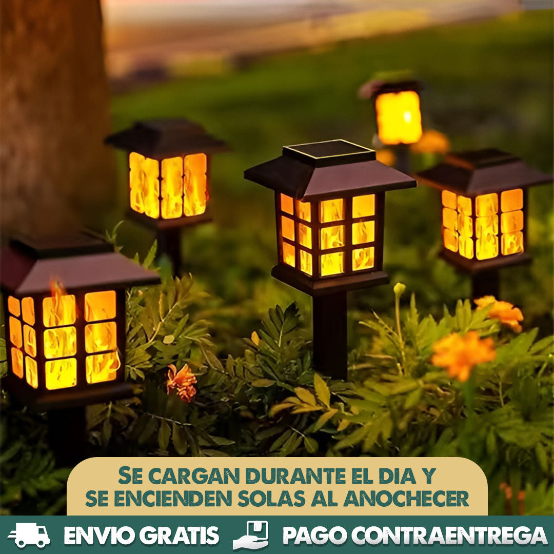 SolarGlow Lights x2 UNIDADES | Iluminación sin cables para tu jardín
