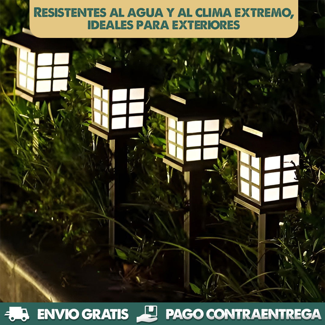 SolarGlow Lights x2 UNIDADES | Iluminación sin cables para tu jardín