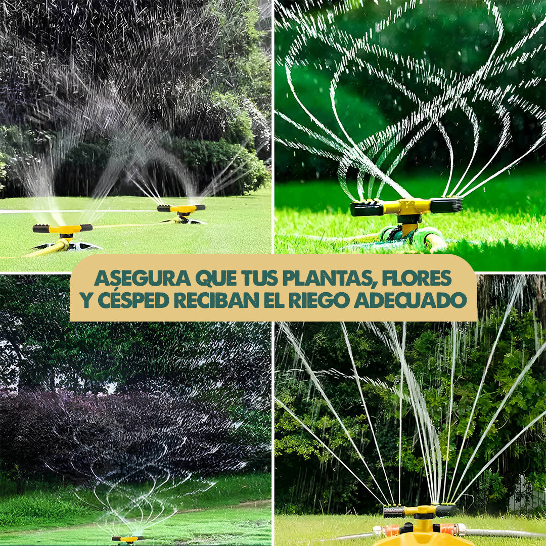 360 AquaSpray | Rociador giratorio transforma tu jardín