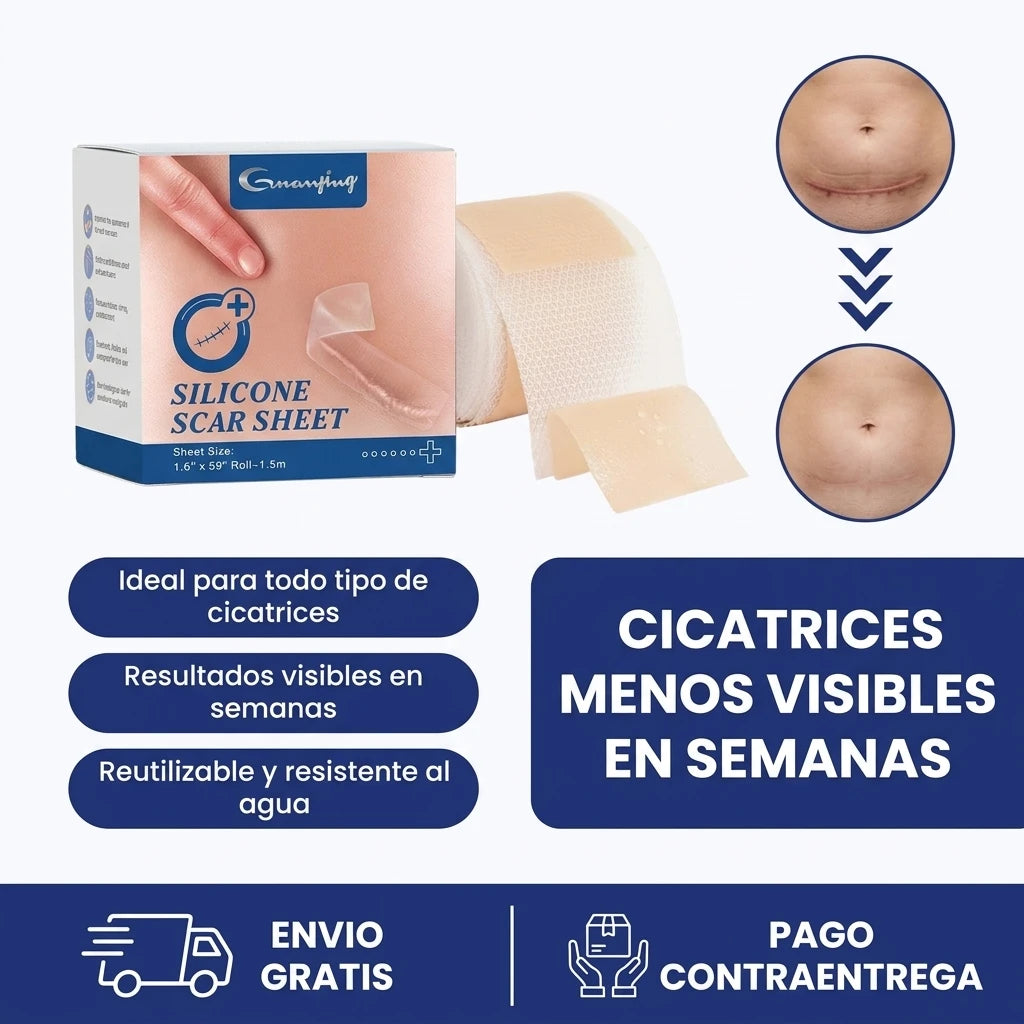 Cinta de Silicona Profesional para Cicatrices y Líneas de Expresión | 1.5 metros