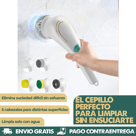 SpinClean Pro | Limpieza Sin Esfuerzo con Cepillo 5 en 1