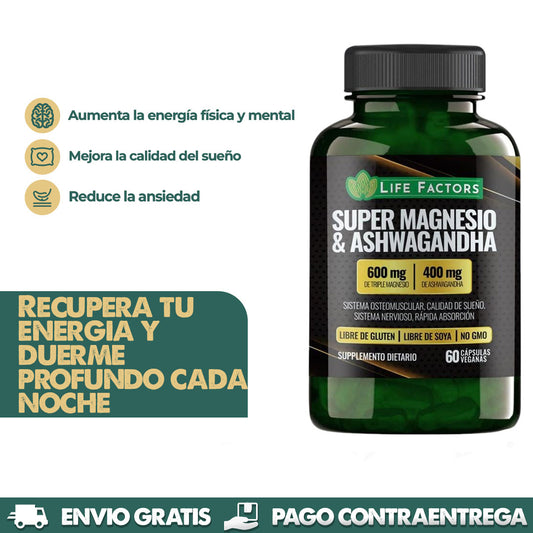 SUPER MAGNESIO & ASHWAGANDHA | Fórmula para Dormir Mejor y Sin Estrés