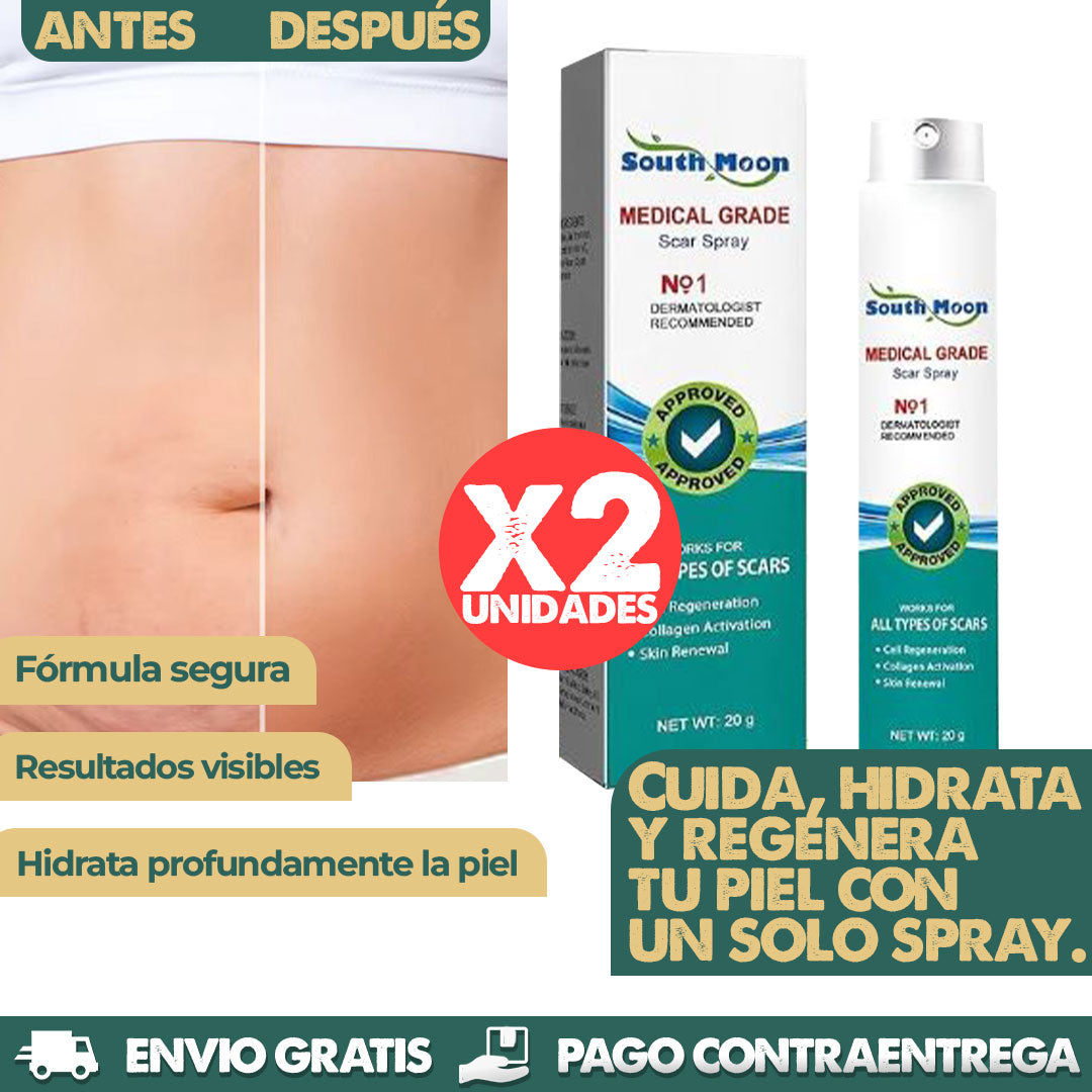South Moon | Spray Elimina Cicatrices en semanas X2 UNIDADES
