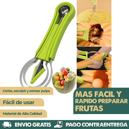 FruitMaster 4 en 1 | Cortar, esculpir y extraer pulpa en un solo set