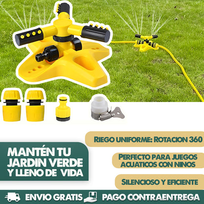 360 AquaSpray | Rociador giratorio transforma tu jardín